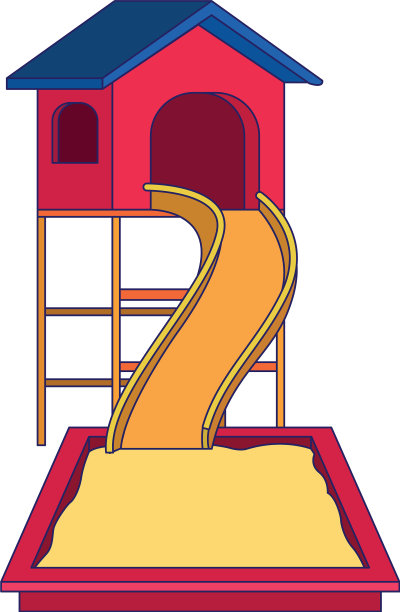 户外操场沙盒图标平面设计图片下载