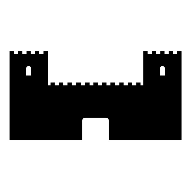 白色的城堡图标图片下载