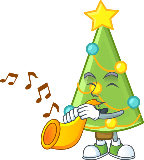 超级酷的圣诞树装饰卡通图片下载