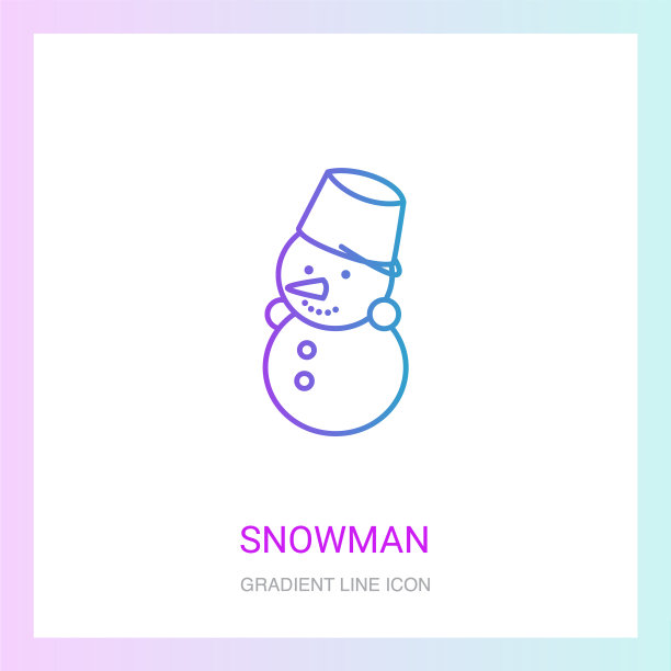 雪人的创意图标从圣诞图标图片下载