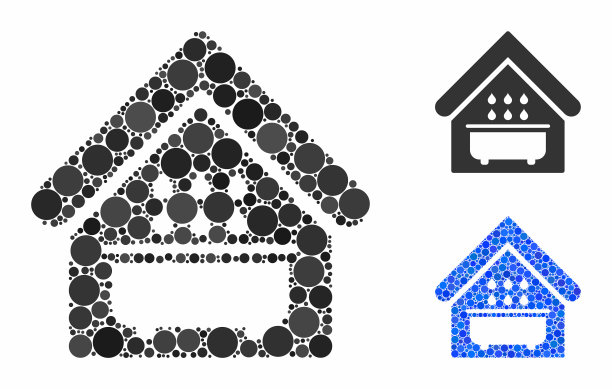 浴室构图图标圈图片下载