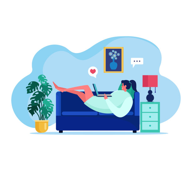 人们用小工具矢量插图，卡通扁平快乐的年轻女子人物说话，喜欢互联网博客内容孤立在白色素材图片