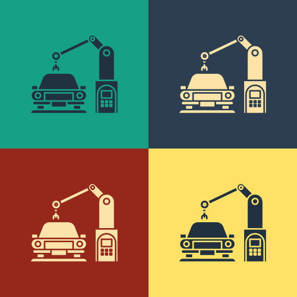 彩色工业机器机器人手臂上的手图片下载