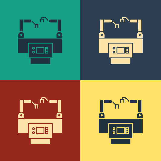 颜色装配线图标隔离颜色图片下载