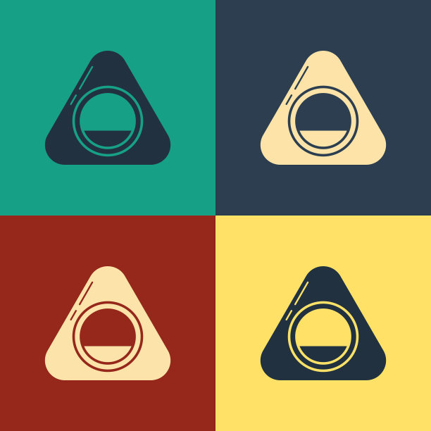 彩色宠物床图标孤立的颜色背景图片下载