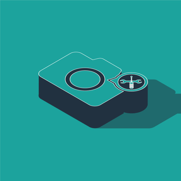 带螺丝刀和扳手的等距摄影相机图片下载