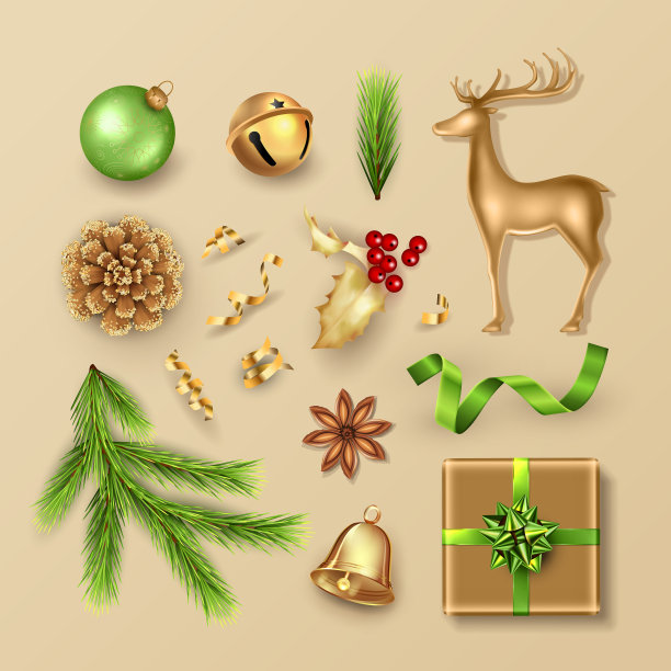 圣诞物品设置图片下载