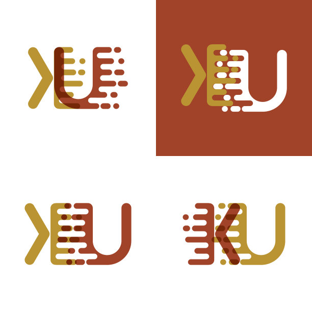 Ku字母标志与口音速度在浅棕色图片下载