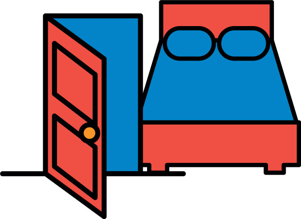 门上有床的图标图片下载