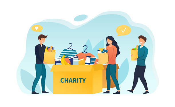 各种各样的人志愿从事慈善工作图片下载