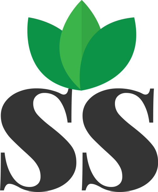 首字母ss绿叶标志设计模板图片下载