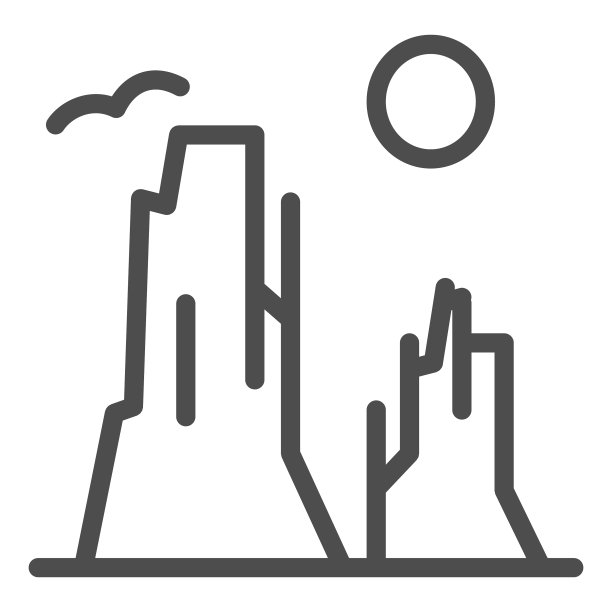 峡谷和太阳线标志岩石高原图片下载