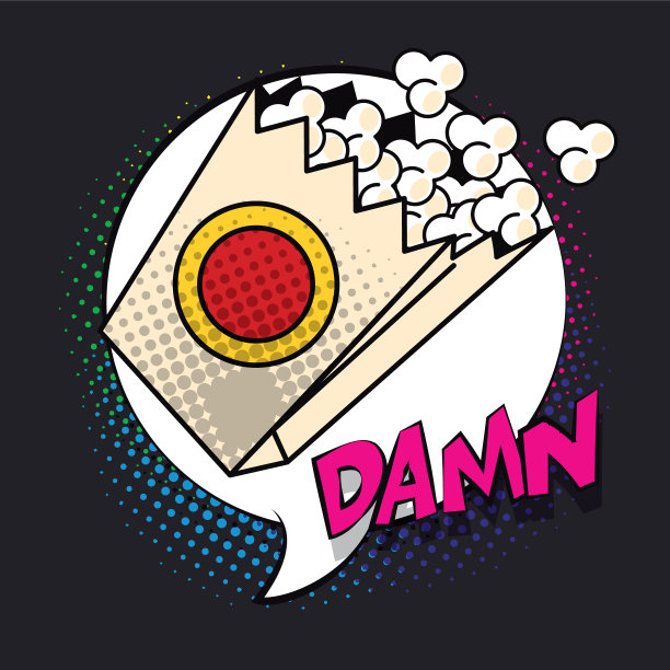 海报波普艺术风格的爆米花图片下载