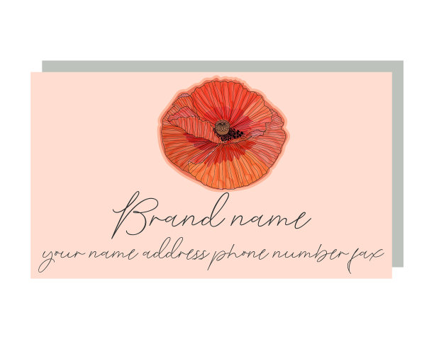 一张美容院的水彩画名片图片下载