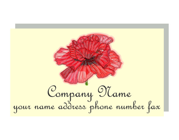 一张美容院的水彩画名片图片下载