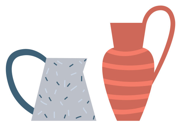 罐子上的陶土饰品是手工制作的图片下载