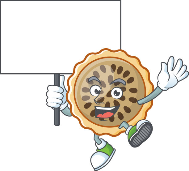 山核桃派与带板吉祥物为图标图片下载