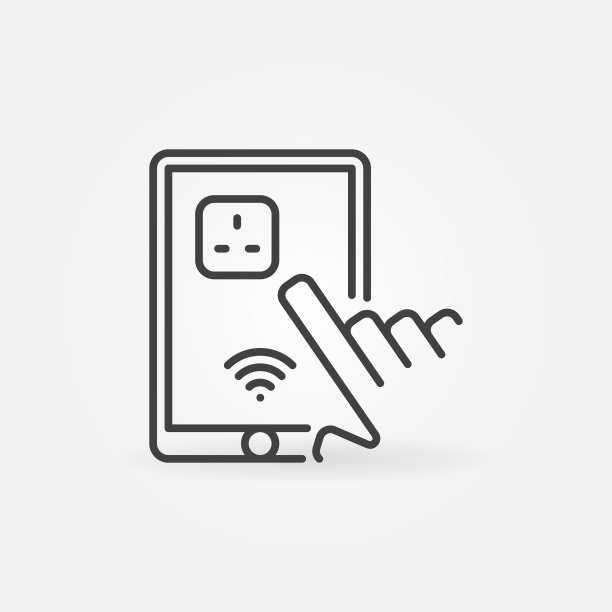 手持平板电脑和Wi-Fi插座App图片下载