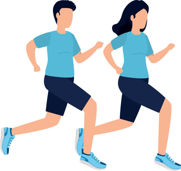 男人女人健康的生活方式设计图片下载