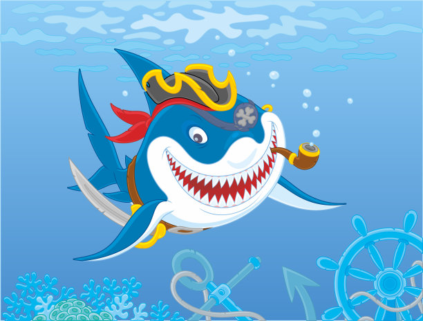 背信仰义的大白鲨海盗图片下载