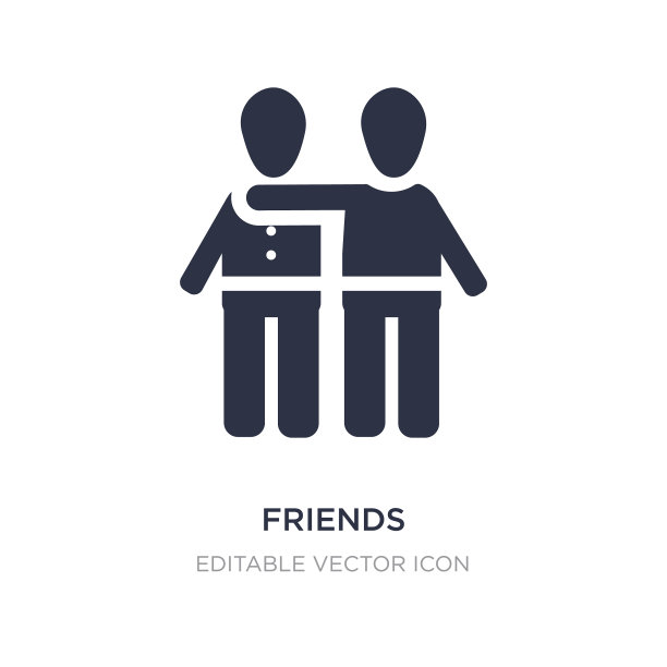 朋友图标上的白色背景简单的元素图片下载
