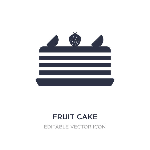 水果蛋糕图标上的白色背景简单图片下载