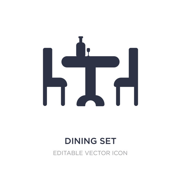 用餐设置图标上的白色背景简单图片下载