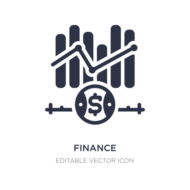 白色背景上的金融图标，简约元素图片下载