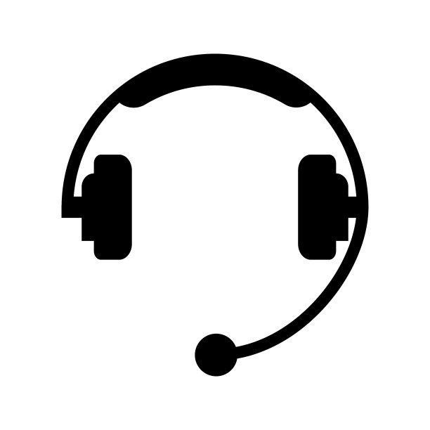 耳机简单的图标与麦克风图片下载