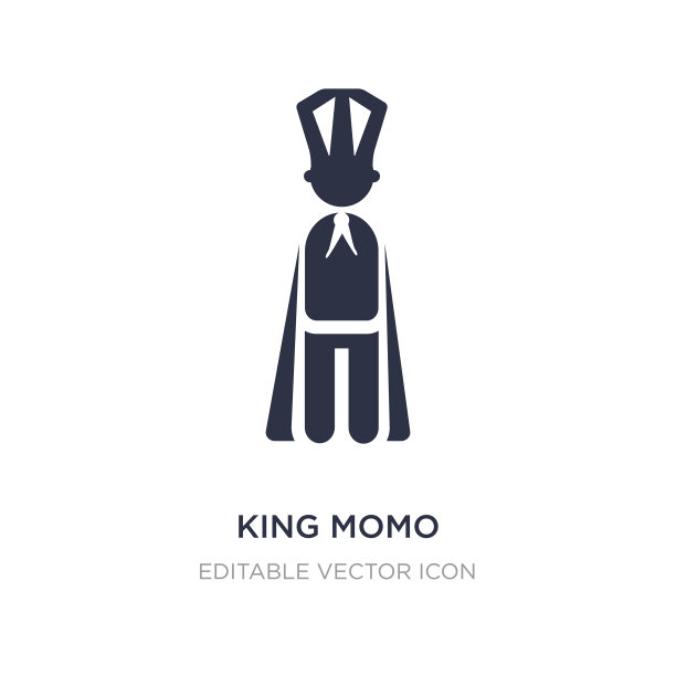 白色背景上的国王momo图标简单元素图片下载