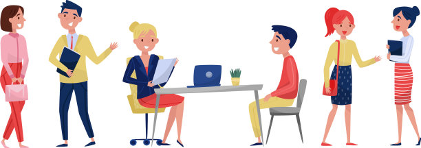 办公室里的人来面试图片下载