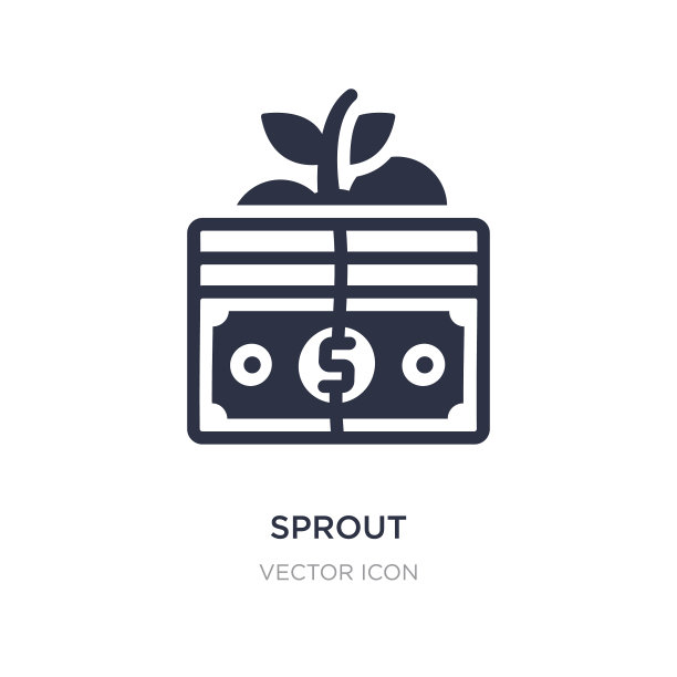 芽图标上的白色背景简单的元素图片下载