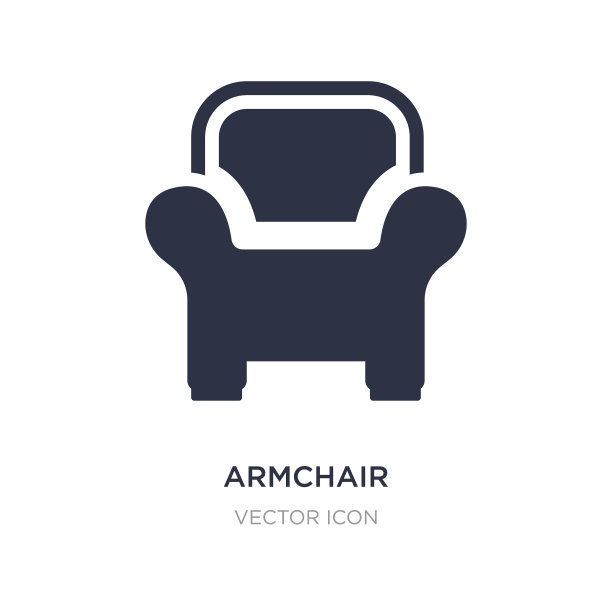 扶手椅图标上的白色背景简单的元素图片下载