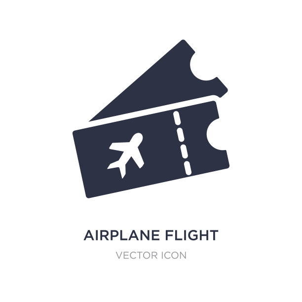 白色背景上的飞机机票图标图片下载