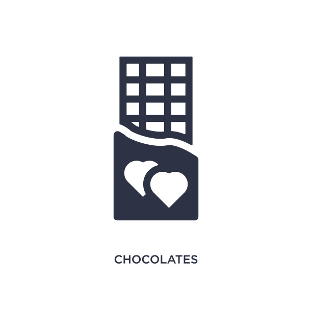 巧克力图标上的白色背景简单图片下载