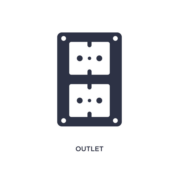 Outlet图标上的白色背景简单元素图片下载