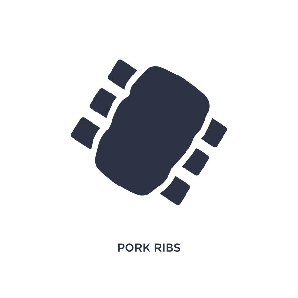 排骨图标上的白色背景简单的元素图片下载