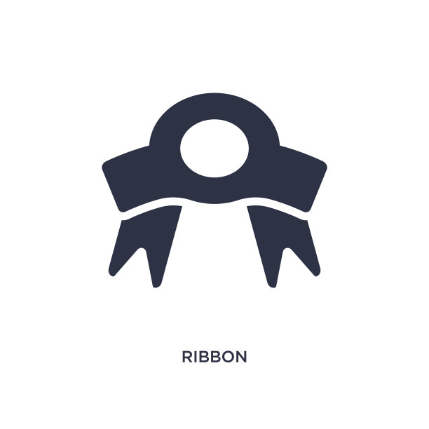 丝带图标上的白色背景简单的元素图片下载