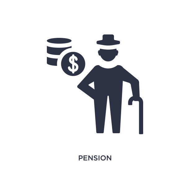 养老金图标上的白色背景简单的元素图片下载