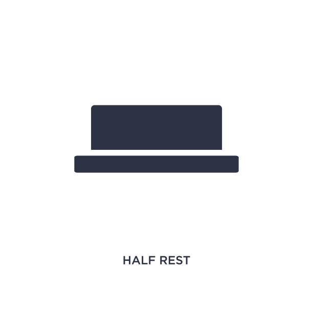 半休息图标上的白色背景简单的元素图片下载