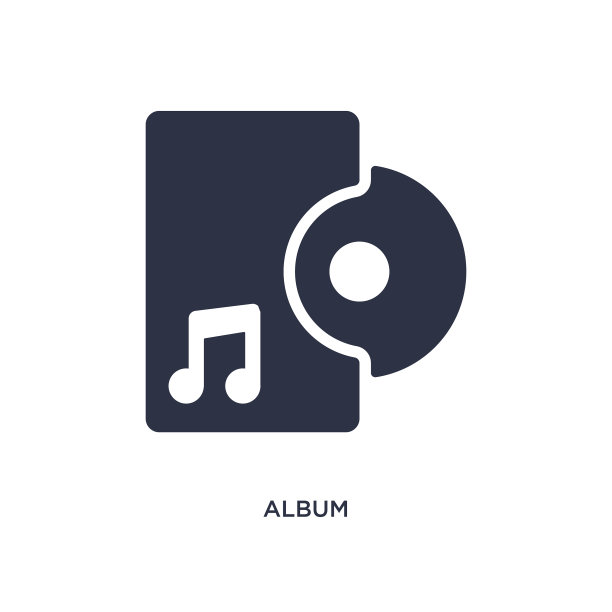 相册图标上的白色背景简单的元素图片下载