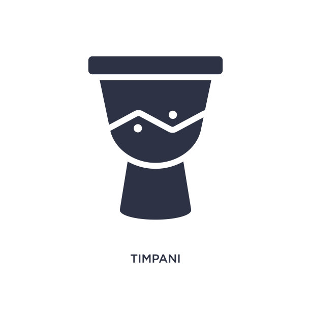 定音鼓图标上的白色背景简单的元素图片下载