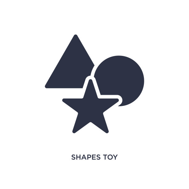形状玩具图标上的白色背景简单图片下载