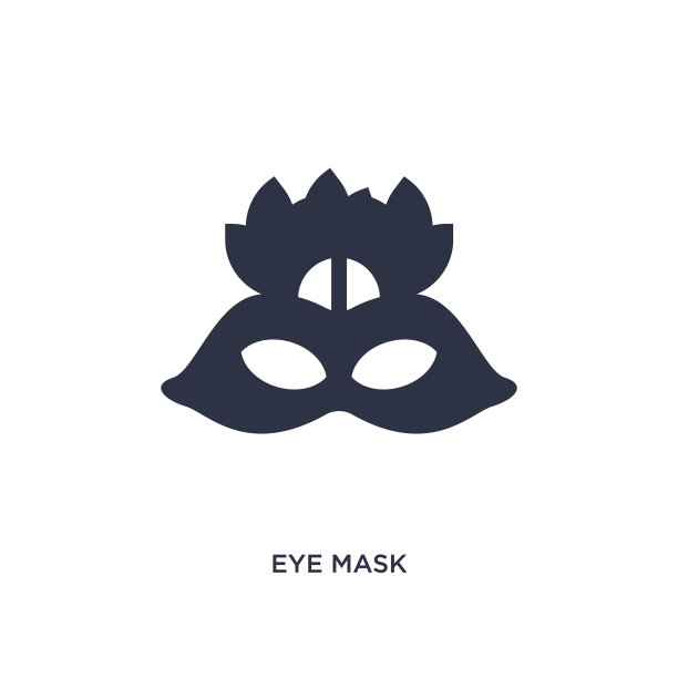 眼罩图标上的白色背景简单的元素图片下载