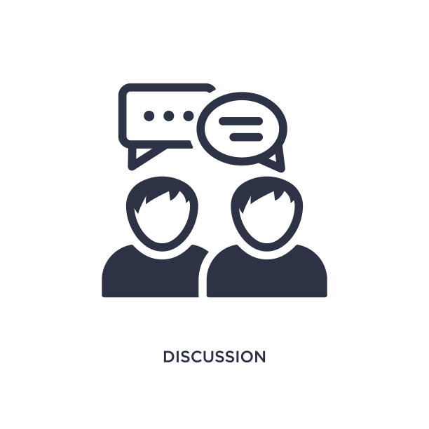 讨论图标上的白色背景简单图片下载