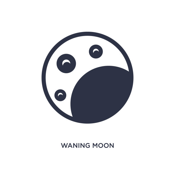 月亏图标上的白色背景简单图片下载