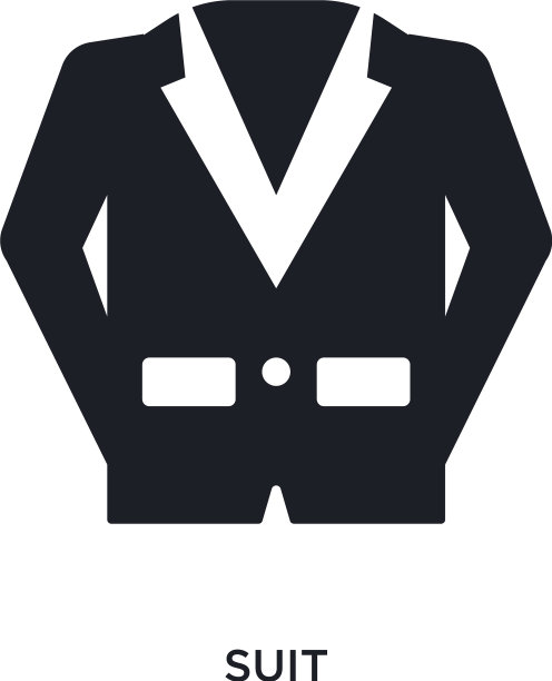 西装孤立图标的简单元素从豪华图片下载