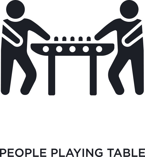 人们玩桌球孤立图标图片下载