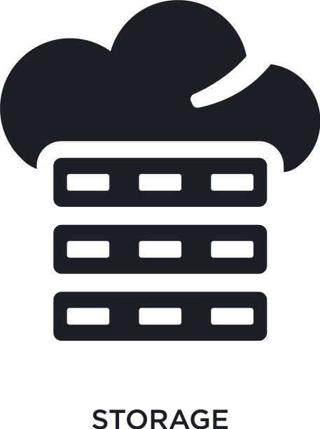 黑存储隔离图标简单元素图片下载