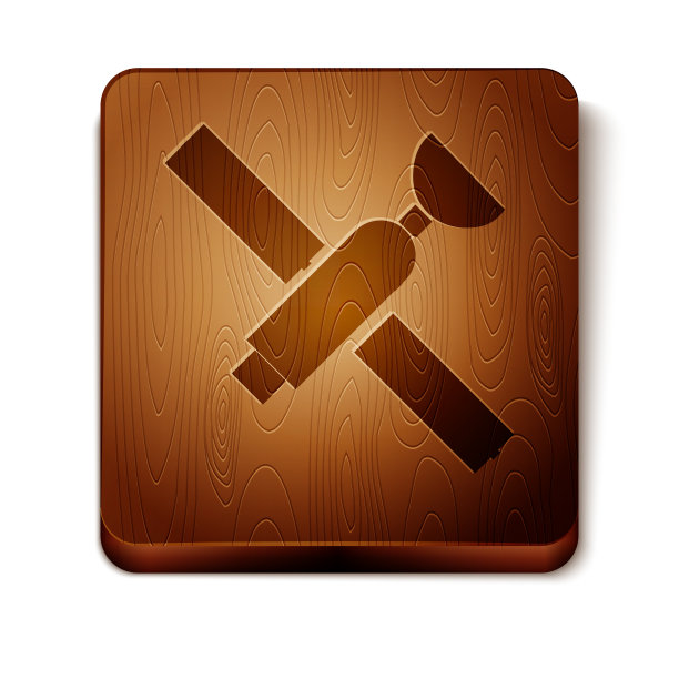 棕色卫星图标孤立在白色背景图片下载